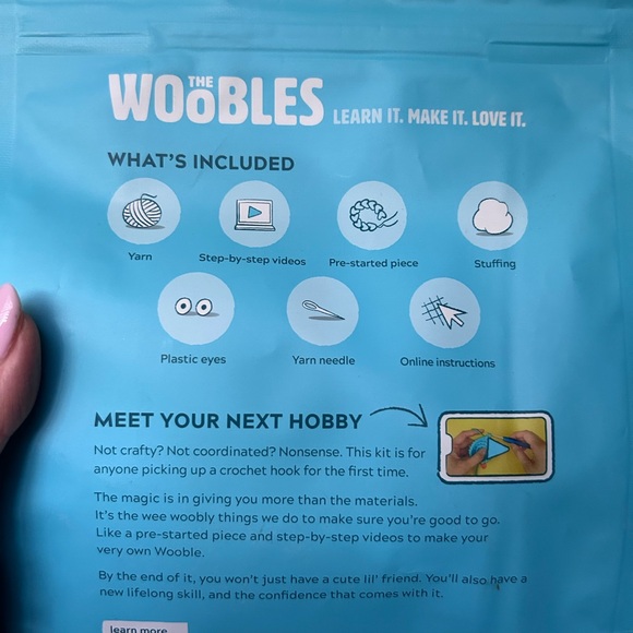 Wooble Nico the Cat Crochet Kit - Orange and White *sealed* - Picture 3 of 3